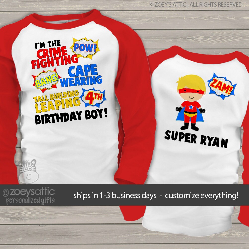 superhero 1st birthday shirt