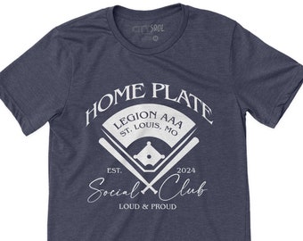 home plate social club baseball t-shirts custom baseball team shirts with team name custom colors and wording baseball team baseball mom