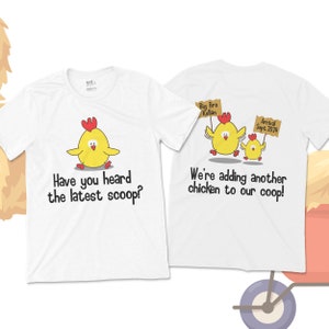 big brother to be shirt  personalized spring chicken latest scoop pregnancy announcement Tshirt 22SNLE-036