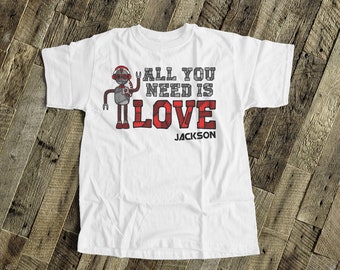 Valentine's Day shirt personalized boys robot t-shirt SNLV2-034
