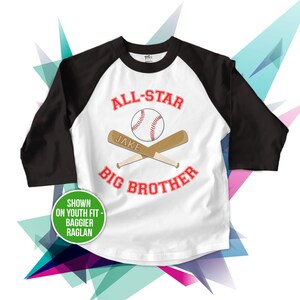 big brother shirt - baseball all-star big brother on sport  raglan shirt 22SPRT-023-R