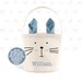 kids easter basket | bunny ears easter gift easter basket | blue pink or green bunny ears custom easter bunny bag personalized with name 