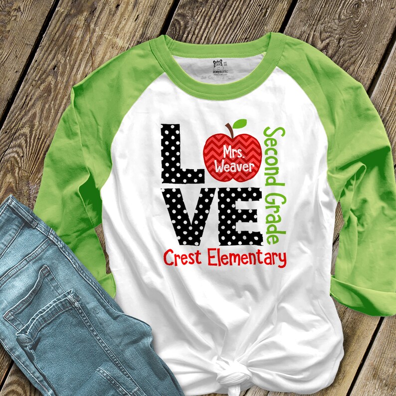 Teacher school  MSCL-025-R shirt shirt - teachers personalized for love raglan