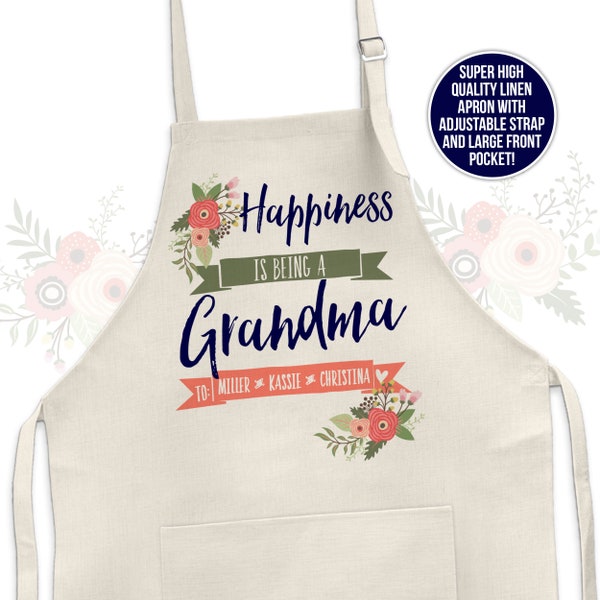 grandma apron gigi apron gift for grandma apron nana apron meme option to personalize with grandkids names custom mother's day gift