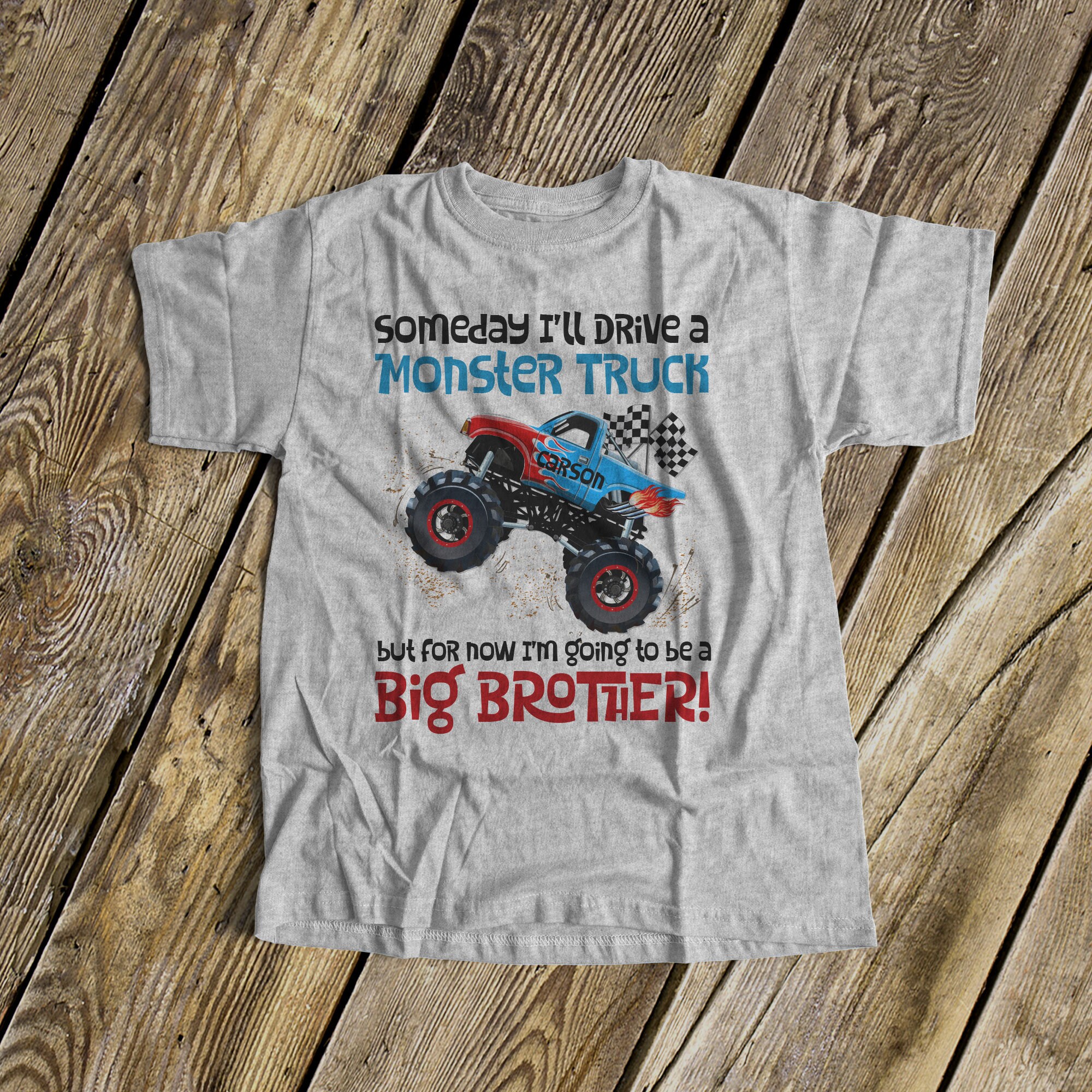 Big Brother to Be Monster Truck Pregnancy Announcement Tshirt | Etsy