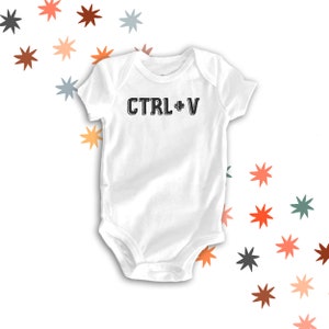 CTRL V add on bodysuit or t-shirt to go with parent/kiddo set 22FD-002-V image 1