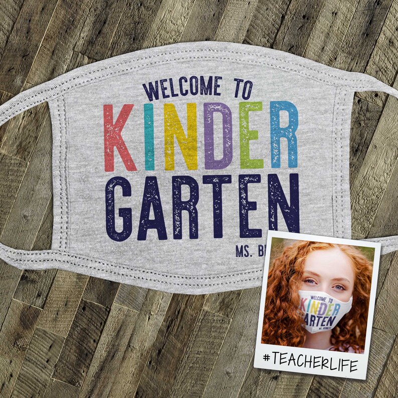 Teacher Face Mask to Kindergarten Face Mask Any Etsy