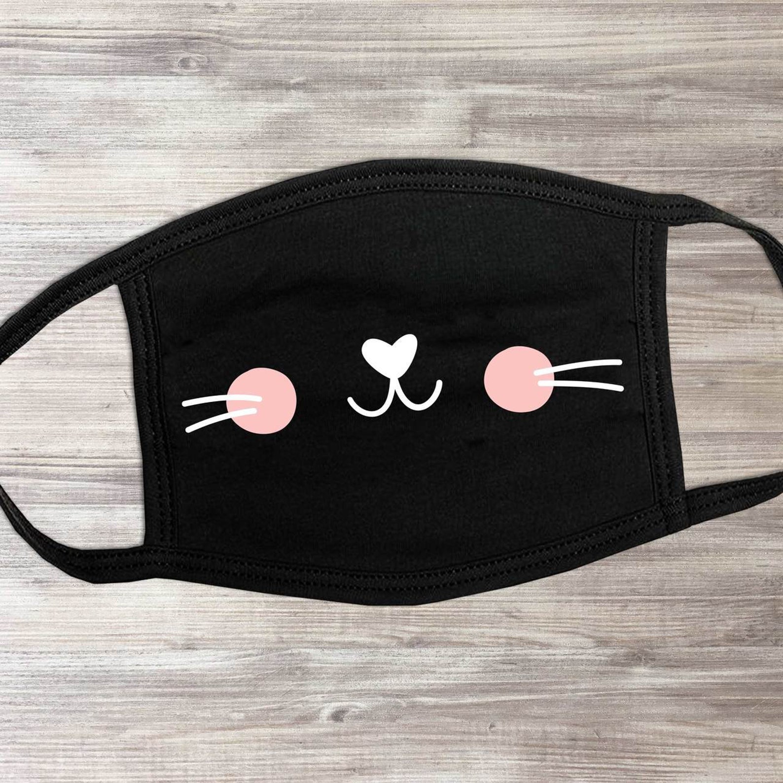 Face Mask Kitty Cat Face Mask Adorable Cat Mask Cute Etsy UK