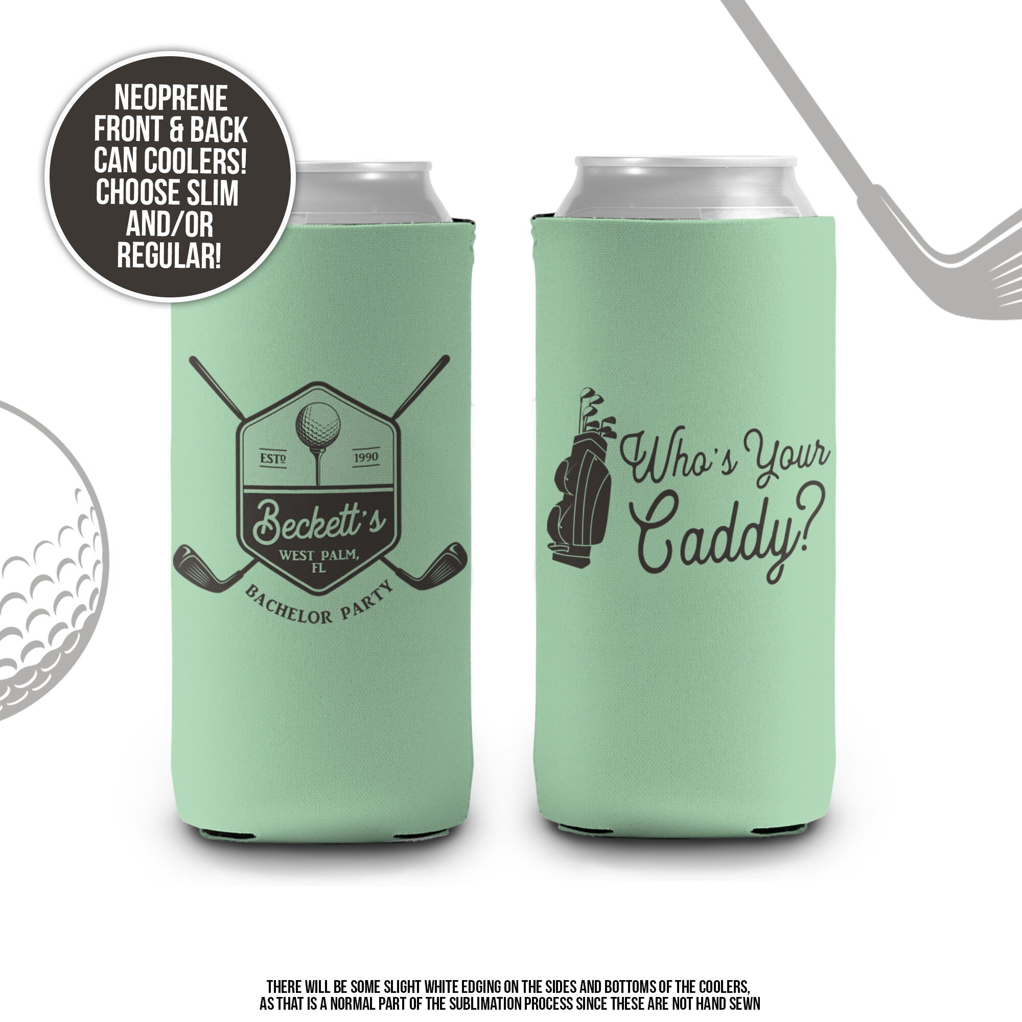Bachelor Party Can Coolies Funny Who's Your Caddy Personalized
