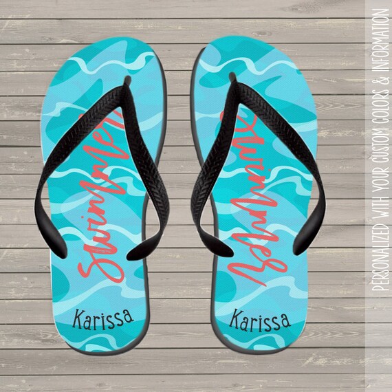 Chanclas personalizadas para nadadoras chanclas de verano | Etsy México