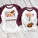 Daddy / mommy Thanksgiving set -  there's a turkey in this oven pregnancy announcement unisex adult raglan TWO shirt set 22SNLF-014-Set 