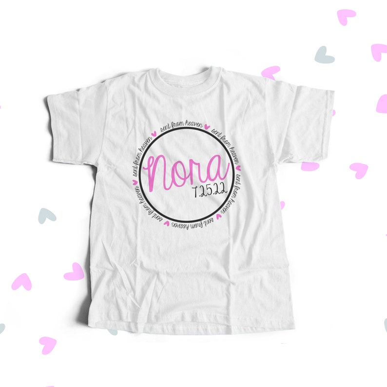personalized baby bodysuit or shirt new baby gift, baby shower, hospital gift sent from heaven onesie or shirt MSPL-027 image 2