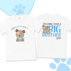 big brother shirts | big brother to be | puppy dog secret pregnancy announcement tshirt MPUP-030