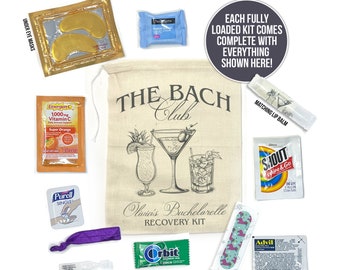 bachelorette party the bach club themed recovery kit custom social club bach bachelorette favors personalized party kit 22SKBAG-037