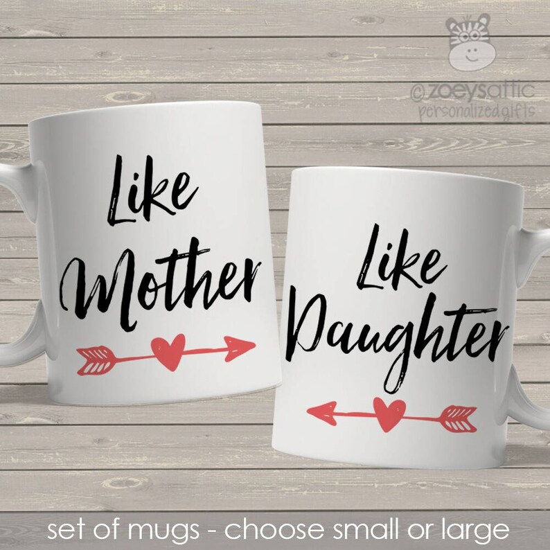 Coffee Mugs Like Mother Like Daughter Coffee Mug Set of Two Etsy