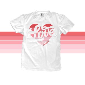 Valentine shirt heart love | groovy Love colorful striped heart valentine Tshirt 23VD-009