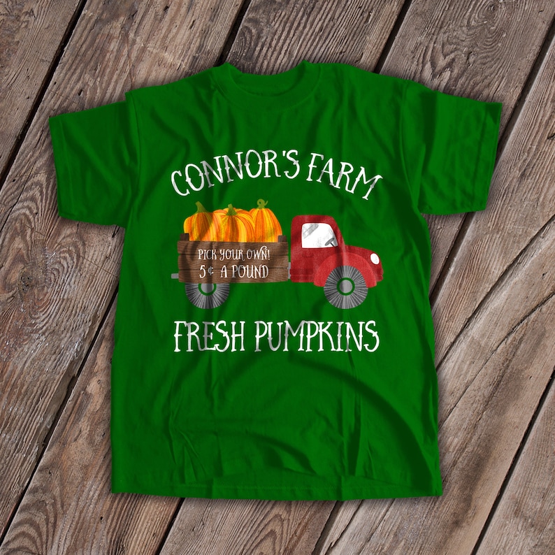 pumpkin patch shirt pumpkin truck farm fresh pumpkins pumpkin patch t-shirt for boys personalized t shirt pumpkin picking snlf-045d