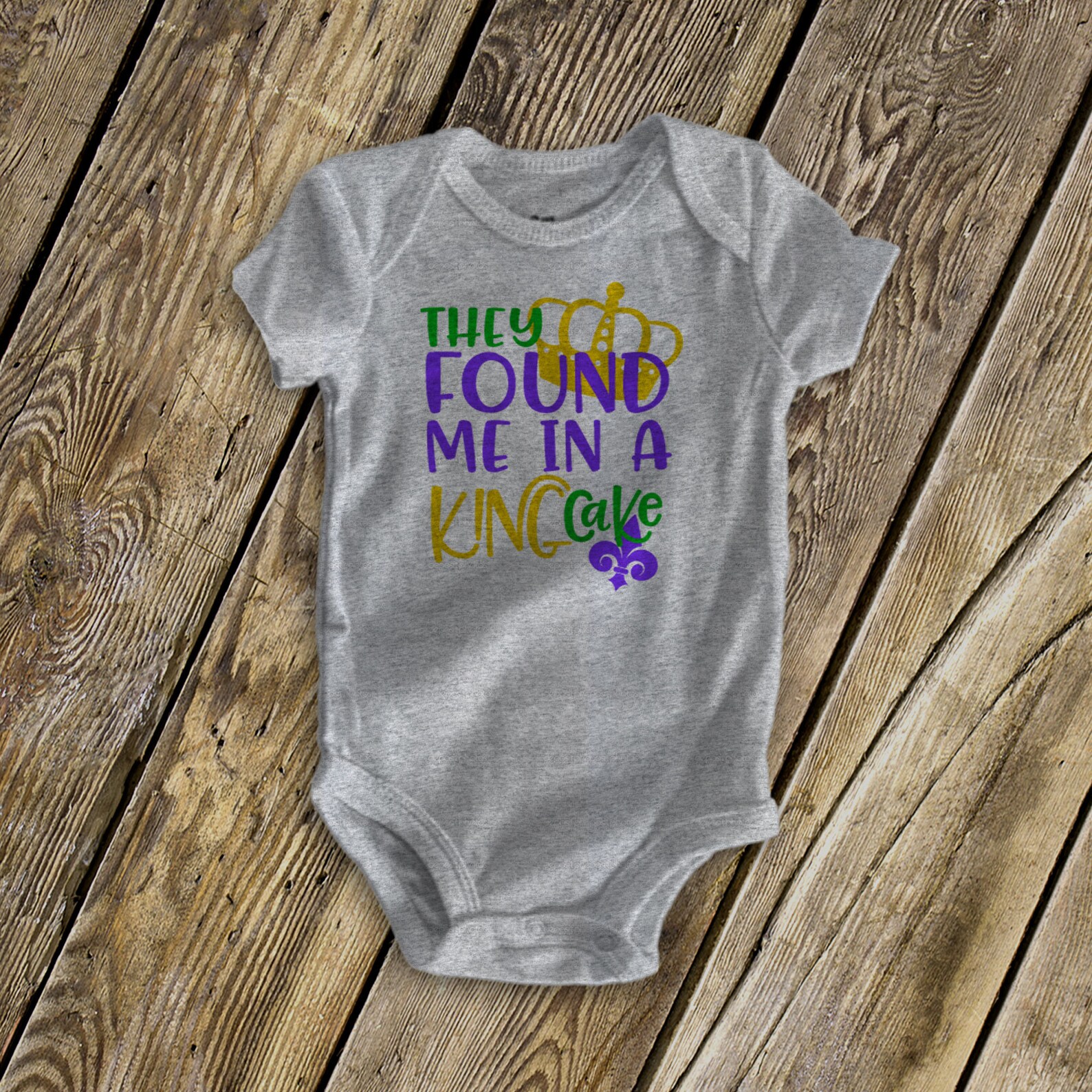 Baby Mardi Gras Shirt Funny Baby King Cake Bodysuit Mardi - Etsy