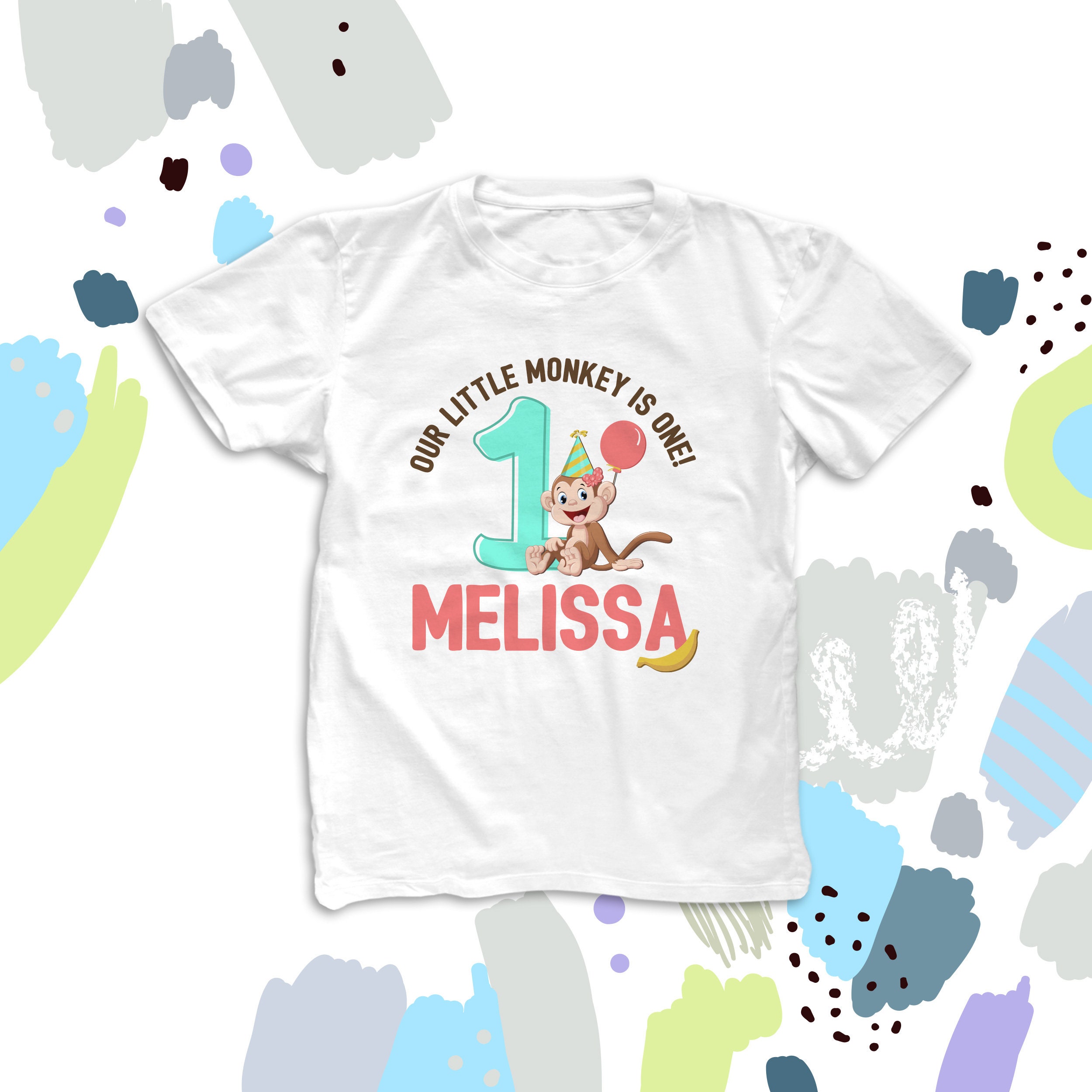 Monkey First Birthday Shirt -this Little Monkey Jungle Themed