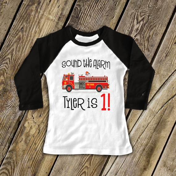 Little Fireman Shirt Kids Personalized 