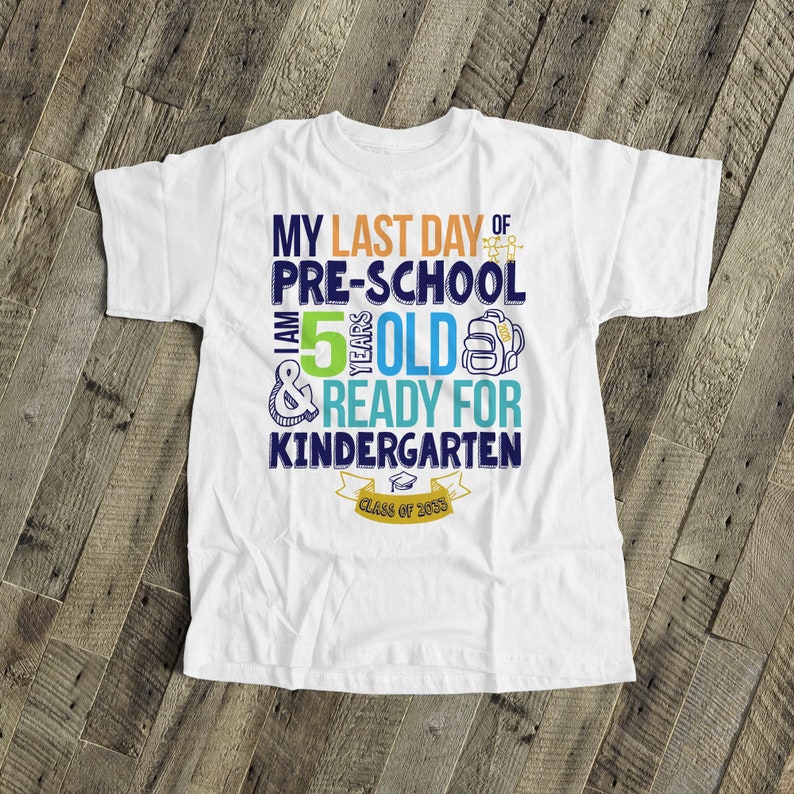 Pre-School last day shirt ready for kindergarten pre-school | Etsy