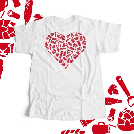 Valentine Love Beer Heart Shirt | Love Beer Tshirt | Valentine