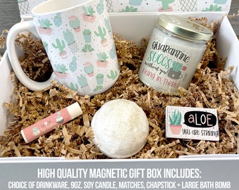 Quarantine Gift Set | quarantine succs funny missing you gift box succulent gift box | quarantine gift box for family friends BOX-001