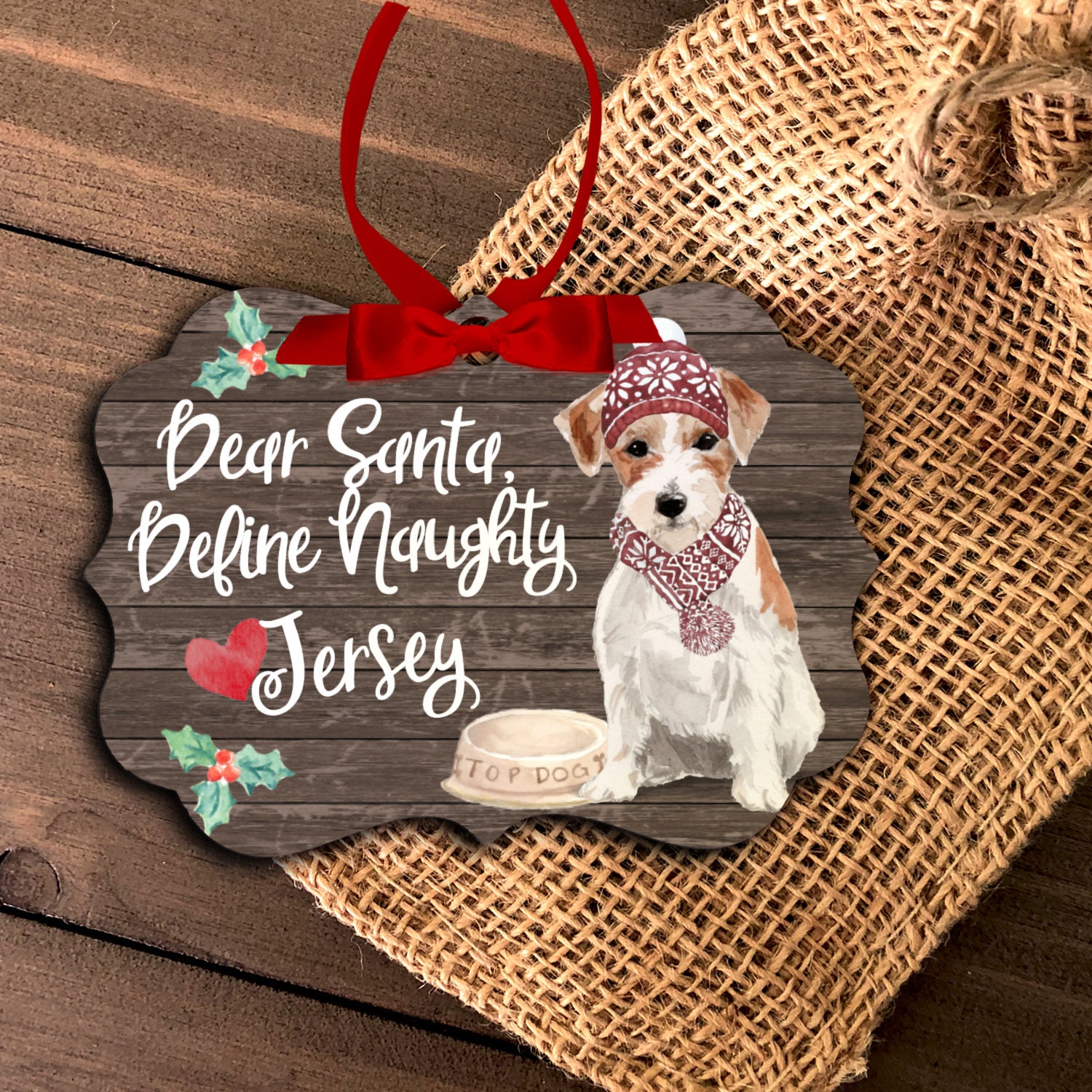 Funny Jack Russell Terrier Ornament Personalized Jack - Etsy