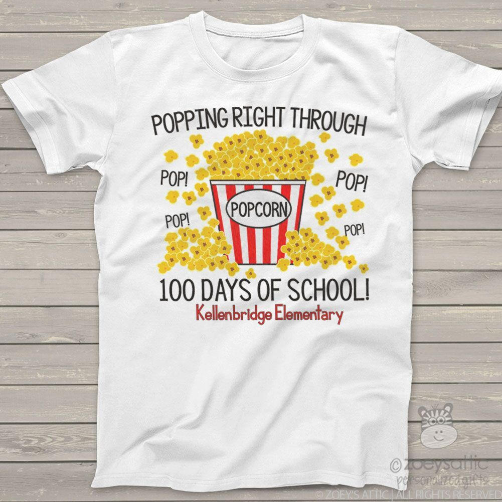 Teacher shirt 100 Days Smarter popcorn 100 hundred day Etsy