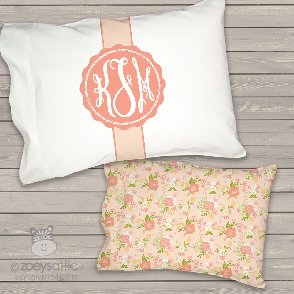 monogrammed neck pillow