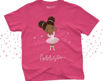 little ballerina personalized shirt name and ballet girl birthday girl ballerina sweet young ballerina gift for girls ballet t-shirts gifts