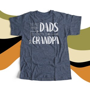 Grandpa shirt - amazing dads get promoted to grandpa DARK Tshirt - great Father&#39;s Day gift 22FD-024-D
