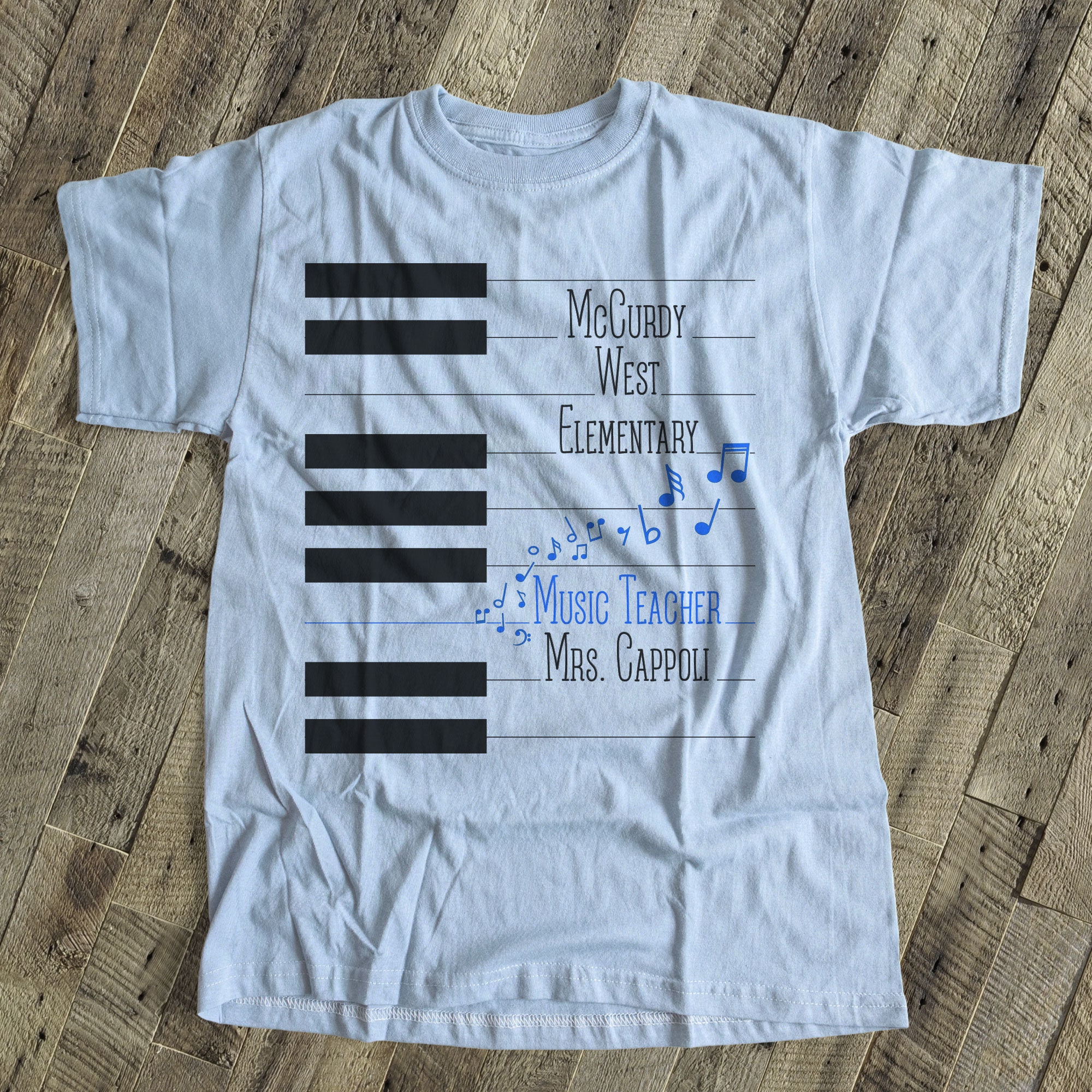 Music Teacher Shirt - Piano Key Personalized Music Teacher