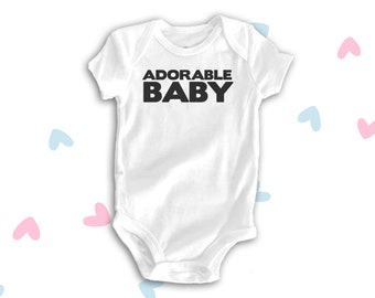 Adorable baby ORIGINAL design bodysuit - adorable baby bodysuit for your adorable baby - matches daddy's shirt - 22FD-001