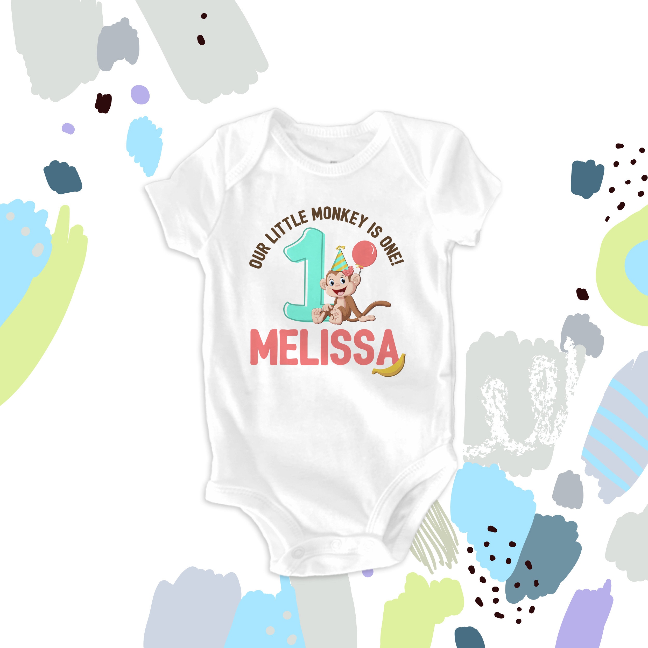 Monkey First Birthday Shirt -this Little Monkey Jungle Themed