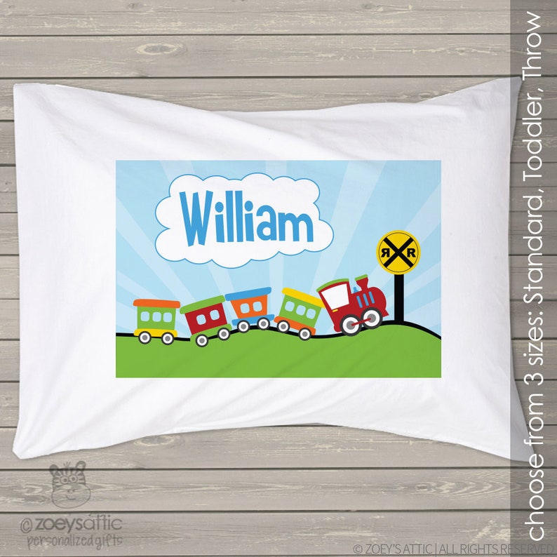 Choo Choo Train Pillowcase / Pillow Custom Personalized Etsy