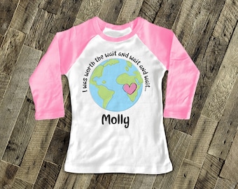 Adoption shirt | worth the wait personalized raglan shirt | world adoption announcement raglan shirt MADT1-005R