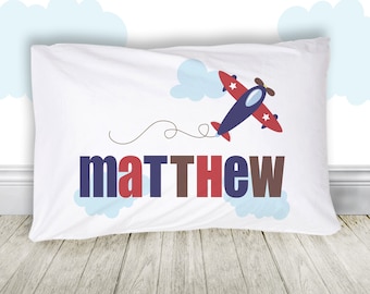 Personalized airplane custom pillowcase - STANDARD size 20 x 30 PIL-067