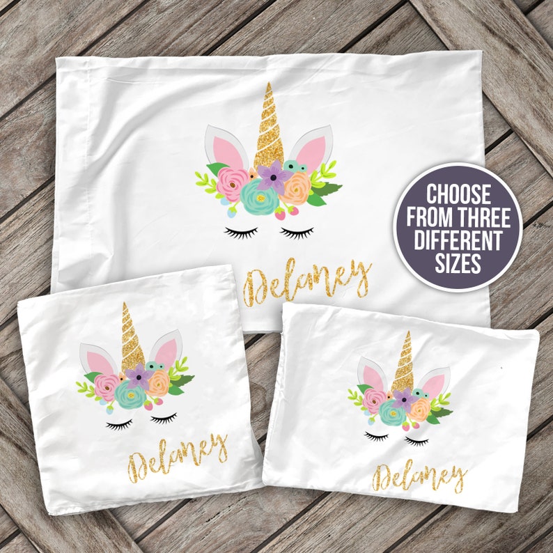 unicorn pillow case glitter pillowcase unicorn pillowcase girls pillow unicorn personalized pillowcase unicorn face PIL-126