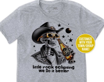 funny skeleton eclipse design little rock arkansas eclipse shirts customized eclipse location shirts