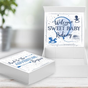 New baby gift box | and so the adventure begins gift box | welcome sweet baby personalized trinket box  mnmb-001