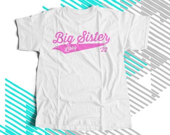 Big sister or big sister to be '22 sporty swoosh Tshirt 22SPRT-038-BigSis