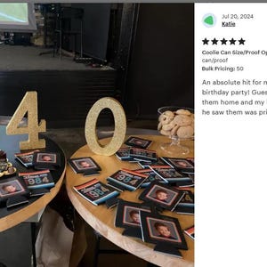 40th birthday photo slim or regular can coolie | personalized classic nostalgia can cooler | any age birthday party favor can cooler retro image 5