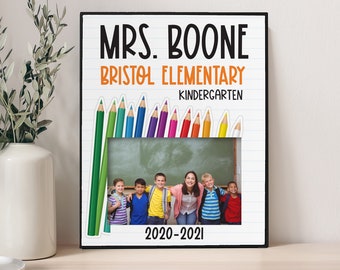 Teacher photo frame | class photo personalized picture frame  | teacher thank you gift custom photo frame  mof-024