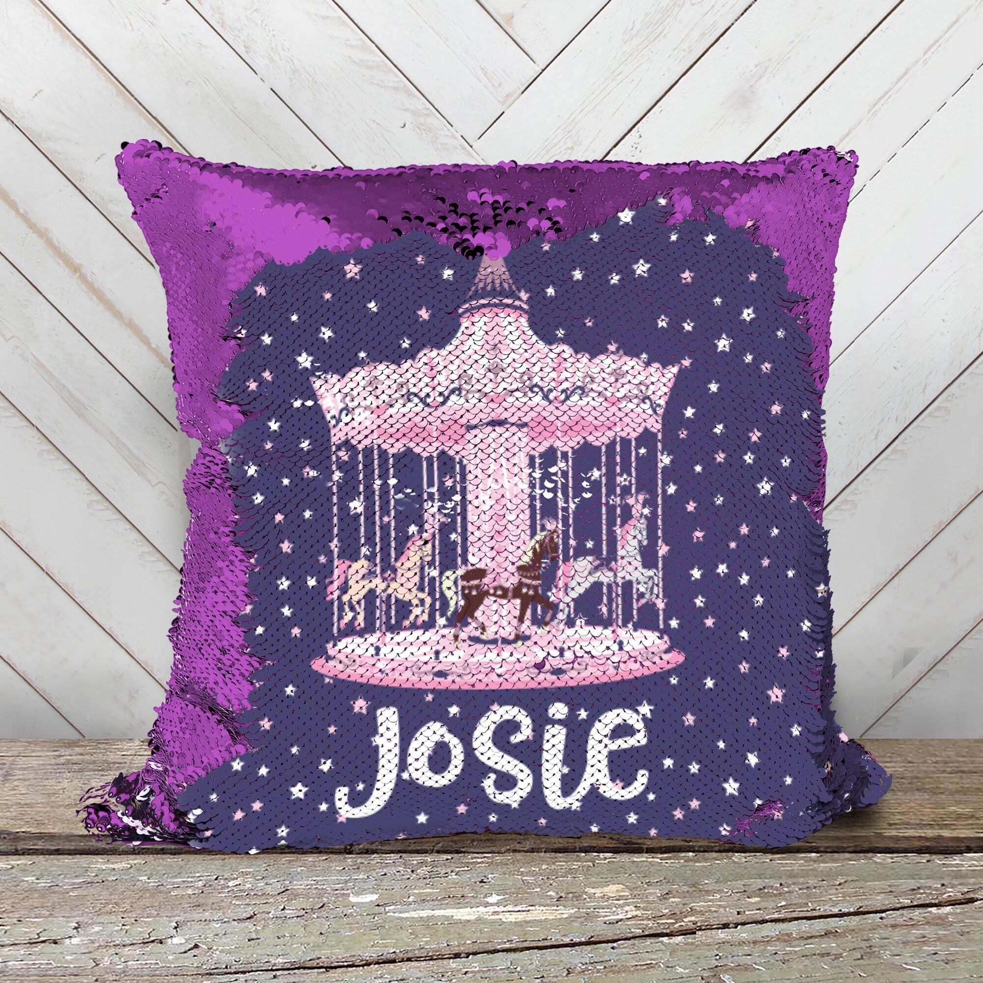 sequin mermaid pillow