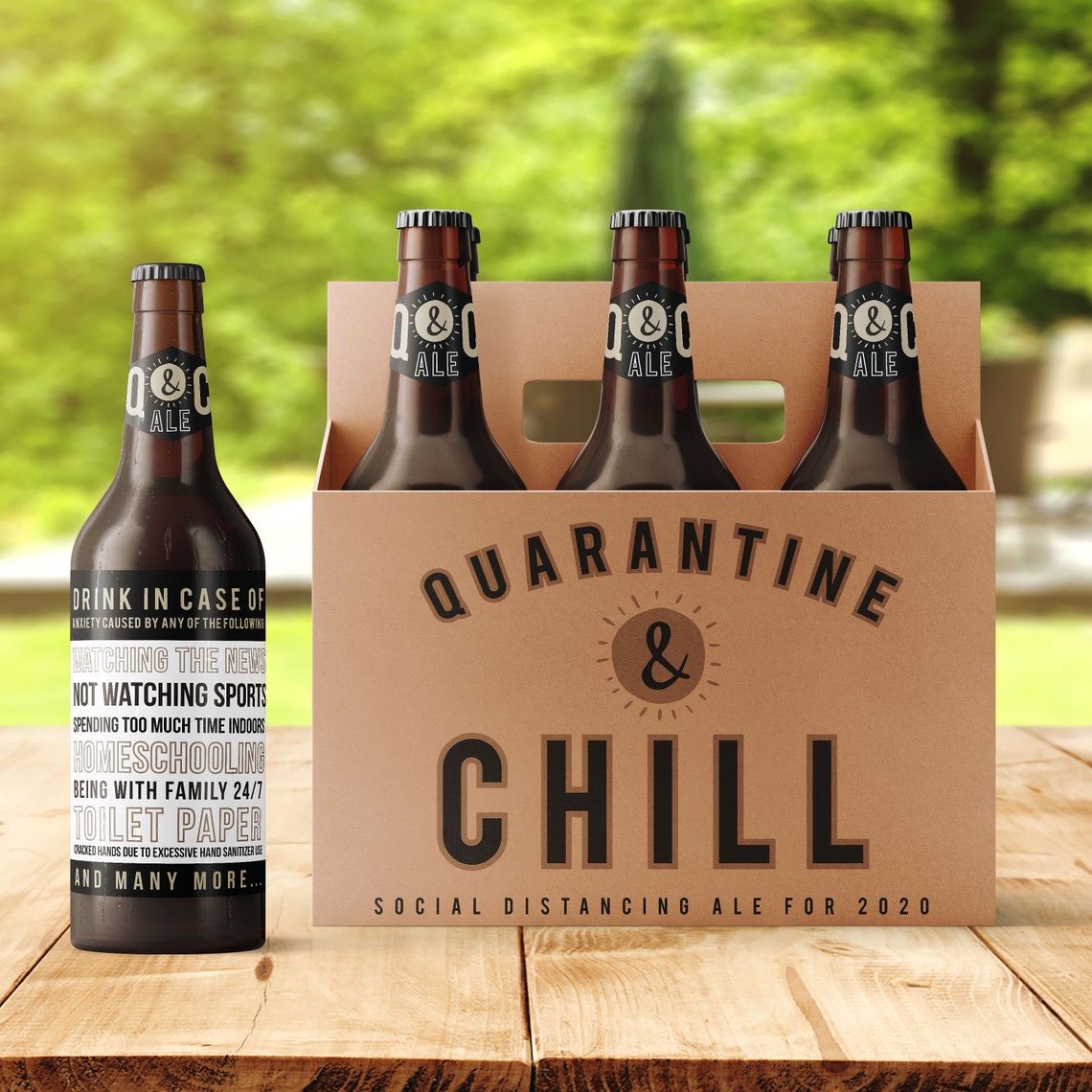 Funny Quarantine Gift Quarantine and Chill Beer Carrier Etsy