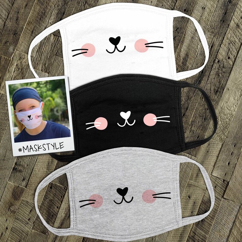 Face Mask Kitty Cat Face Mask Adorable Cat Mask Cute Etsy UK