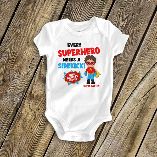 superhero big brother shirt  big brother to be comic every superhero needs a sidekick pregnancy announcement   MSUP-010