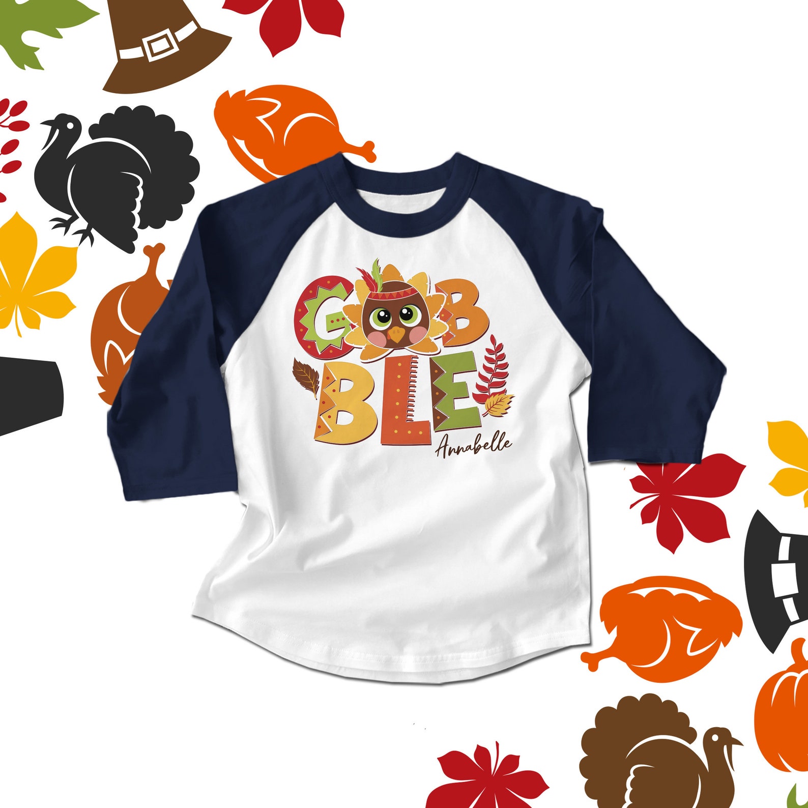 Turkey Gobble Raglan Shirt