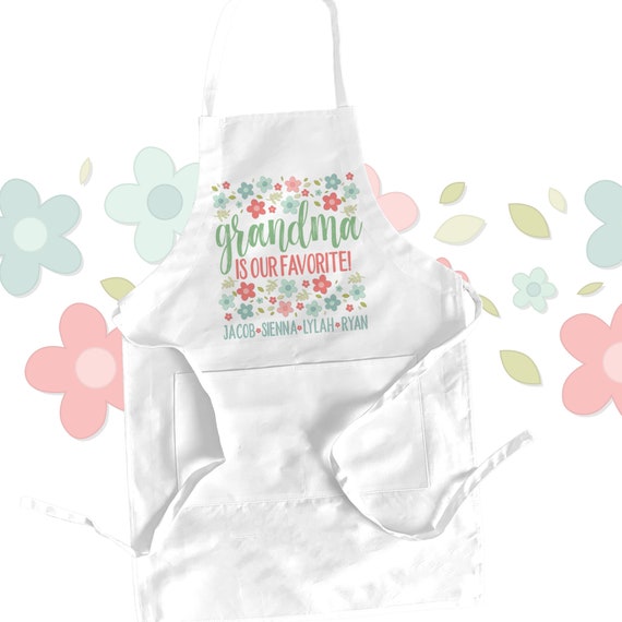 personalized apron, best moms grandma custom adult bib apron
